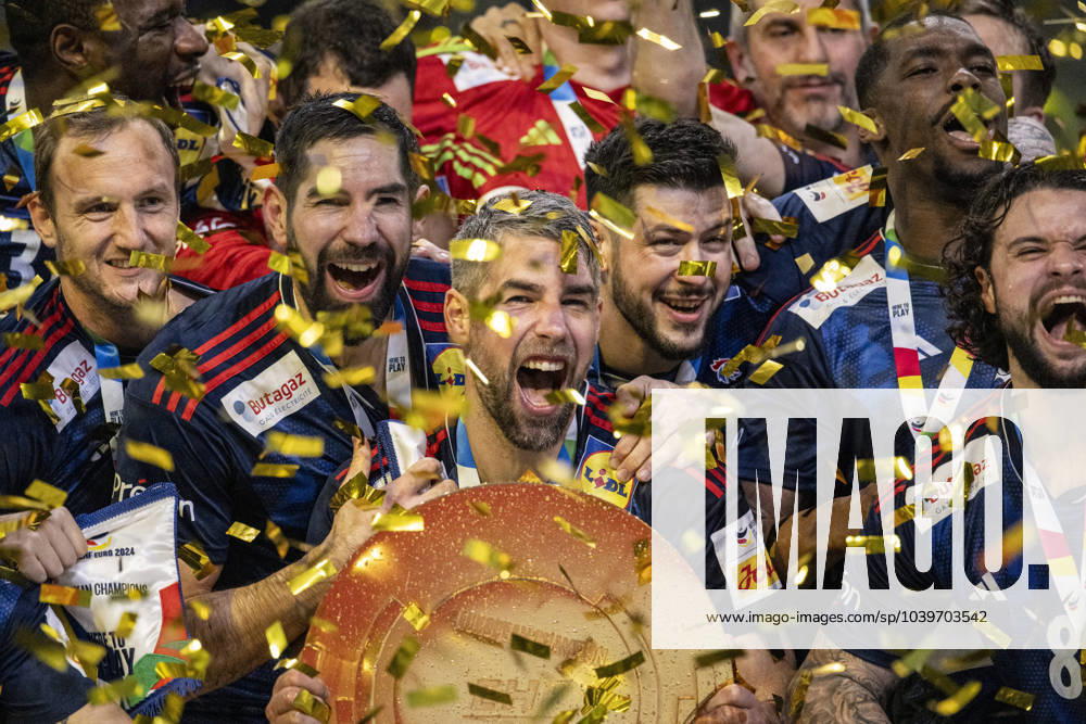 Handball Men EHF EM 2024 Final France Denmark French Team Cologne Lanxess Arena North Rhine-Westphalia Germany KlausTrotter 20240128 14167