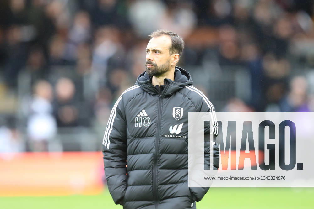 10th February 2024; Craven Cottage, Fulham, London, England; Premier League Football, Fulham versus Bournemouth; Fulham goalkeeping coach Hugo Oliveira ActionPlus12607481 KatiexChan Content restricted for UK based newspaper
