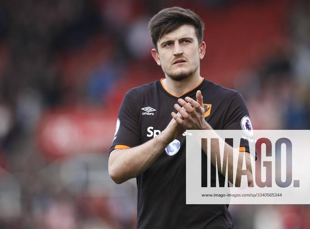 Stoke City v Hull City, Stoke, UK - 15 Apr 2017 Mandatory Credit: Photo by Steve Bond PPAUK (8611861ah) Hull City player Harry Maguire applauds the travelling fans during the Premier League Match between Stoke City and Hull City at Bet365 Stadium, Stoke on April 15 Stoke City v Hull City, Stoke, UK - 15 Apr 2017