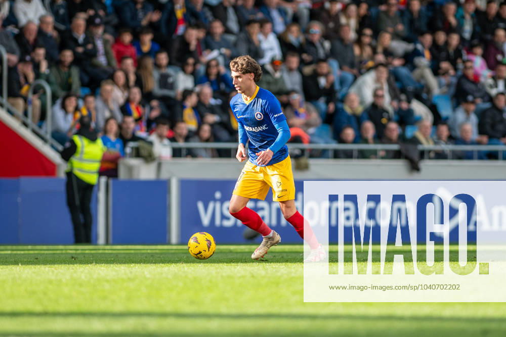 FC Andorra v Villareal B - Segunda Division Jose Marsa of FC Andorra is in action during the LaLiga Hypermotion 2023 - 2024 match between FC Andorra and Villareal B CF at Estadi Nacional d Andorra in Andorra La Vella, Andorra, on February 17, 2023. Andorra la Vella Andorra