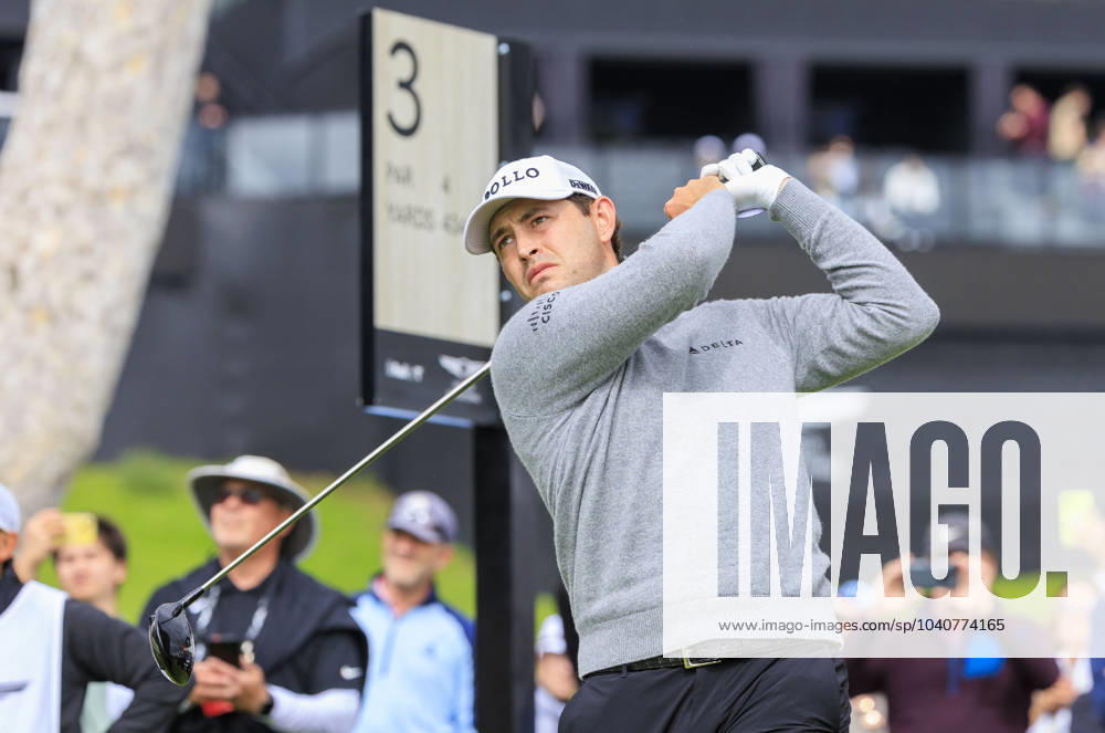 Patrick Cantlay swings at the 3rd tee during the Final Round of the 2024 Genesis Invitational Golf Tournament on Sunday February 18, 2024 at the Riviera Country Club in Pacific Palisades, California. ARIANA RUIZ PI Pacific Palisades U.S - ZUMAp124 20240218_zaa_p124_035