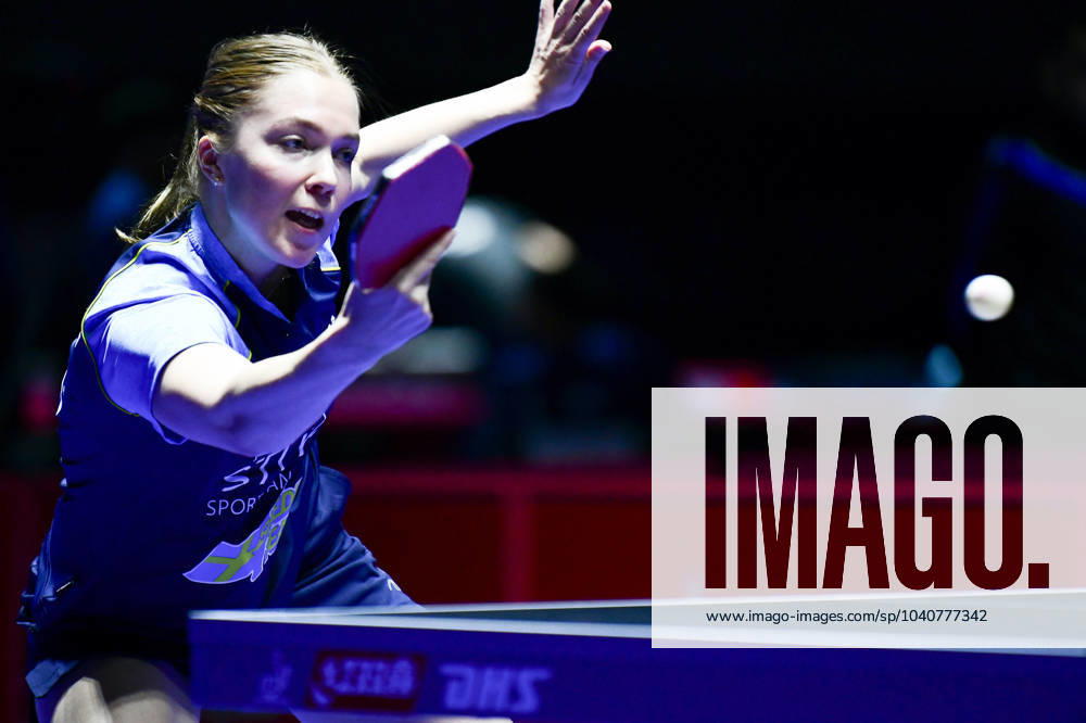 Christina Källberg of Sweden during day 2 of the World Team Table Tennis Championships on February 17, 2024 in Busan Photo Manfred Schillings BILDBYRAN kod XZ XZ0161 bordtennis table tennis pingis world team championships day 2 bbeng