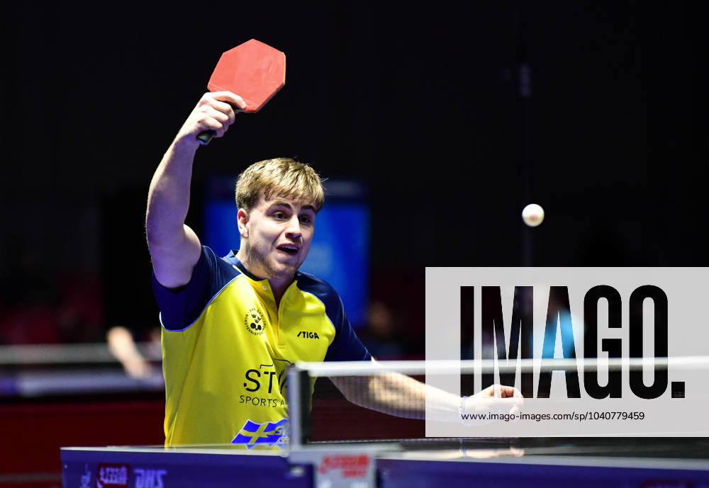 Truls Möregardh of Sweden during day 1 of the World Team Table Tennis Championships on February 16, 2024 in Busan Photo Manfred Schillings BILDBYRAN kod XY XY0018 bordtennis table tennis pingis world team championships day 1 bbeng sverige