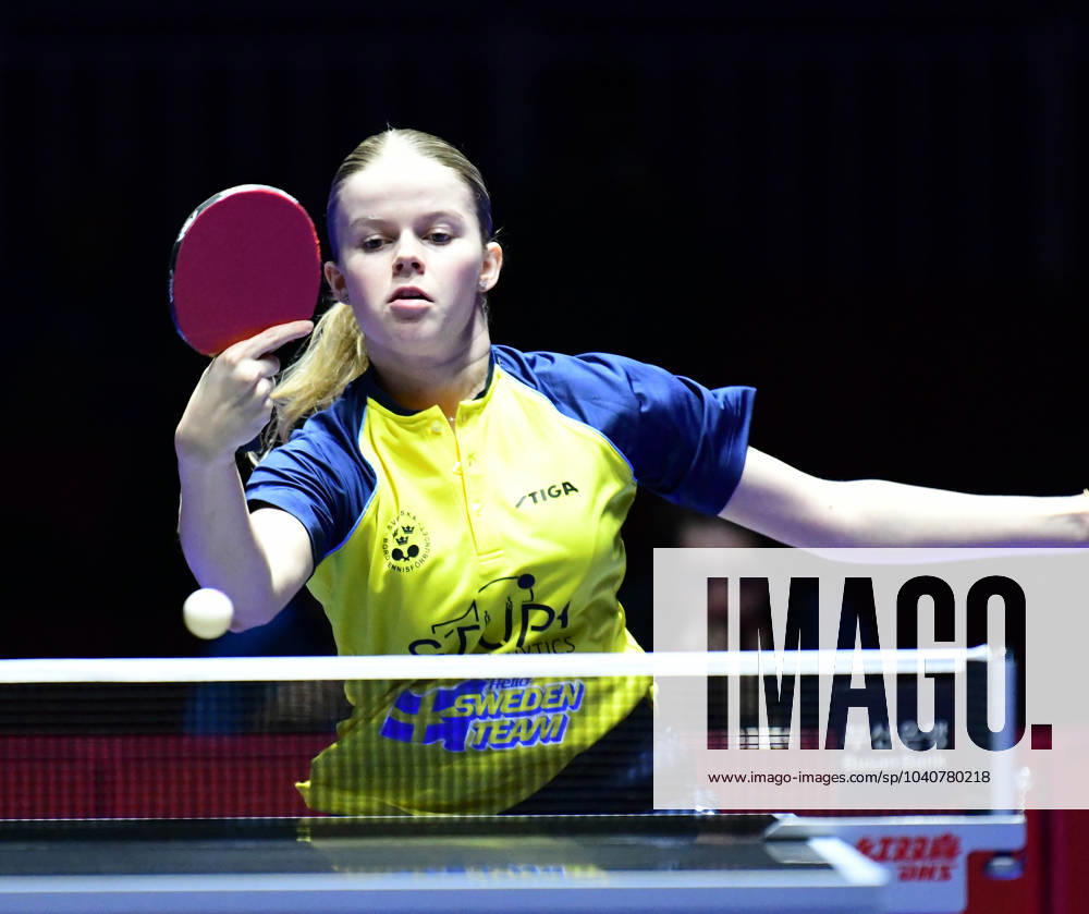 Filippa Bergand of Sweden during day 3 of the World Team Table Tennis Championships on February 18, 2024 in Busan Photo Manfred Schillings BILDBYRAN code XZ XZ0162 bordtennis table tennis pingis world team championships day 3 bbeng