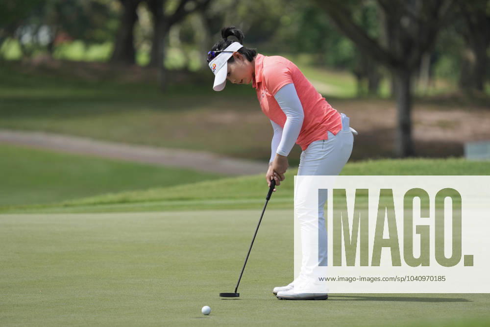 Honda LPGA, Golf Damen Thailand 2024 Moriya Jutanugarn from Thailand is playing her putt shot during the first round of the Honda LPGA Thailand 2024 at Siam Country Club Old Course in Chonburi, Thailand, on February 22, 2024. Chonburi Thailand