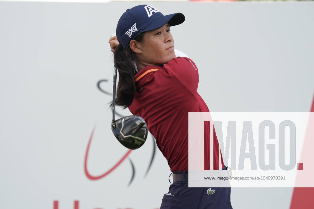 Honda LPGA, Golf Damen Thailand 2024 Celine Boutier of France is playing her tee shot during the first round of the Honda LPGA Thailand 2024 at Siam Country Club Old Course in Chonburi, Thailand, on February 22, 2024. Chonburi Thailand