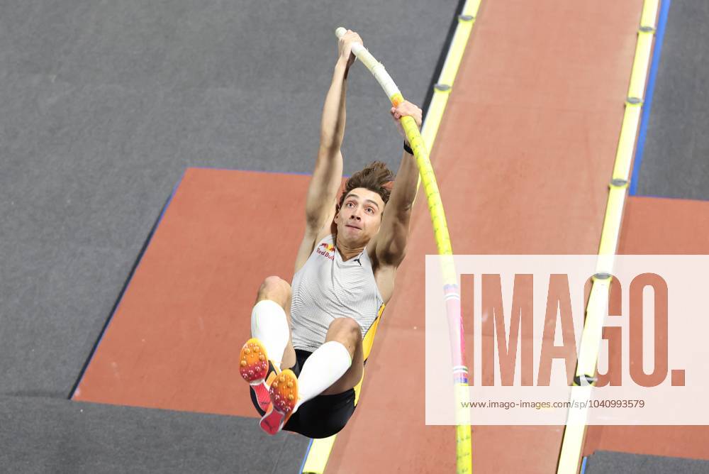 KW08 ALL STAR PERCHE Thierry Larret MAXPPP. Athletisme. Meeting indoor : ALL STAR PERCHE, organise par Renaud Lavillenie. Le 22 fevrier 2024, Maison des sports de Clermont-Ferrand (63). Armand DUPLANTIS (SWE) Clermont-Ferrand (63) Maison des sports Puy de Dome Auvergne FRANCE