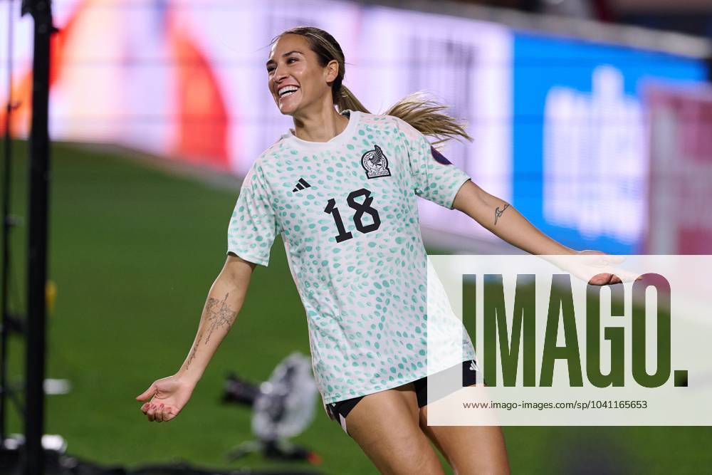 Concacaf W Gold Cup 2024 Dominican Republic vs Mexico Jasmine Casarez celebrates her goal 0-7 of Mexico during the Group stage, Group A match between Dominican Republic and Mexico (Mexico national team, Nationalteam as part of the Concacaf Womens Gold Cup 2024, at Dignity Health Sports Park Stadium on February 23, 2024 in Carson California, United States. CARSON CALIFORNIA UNITED STATES