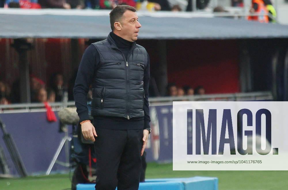 Italian soccer Serie A match - Bologna FC vs Hellas Verona FC Roberto D Aversa (US Lecce) during the Italian Serie A TIM championship match Bologna f.c. Vs u.s. Lecce at Dalâ& x80;& x99;Ara Stadium. Bologna, Italy, February 11, 2024. photo: corrispondente Bologna Bologna Italy