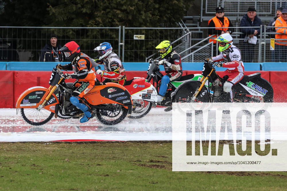Texom European Individual Ice Speedway Championship 2024 round 1 2024.02.24 Sanok, Poland, Ice Speedway Texom European Individual Ice Speedway Championship 2024 round 1 (1 Runda Indywidualnych Mistrzostw Europy w Zuzlu Na Lodzie) op: Lukas Hutla, Joakim Soderstrom, Andrej Divis, Michal Knapp
