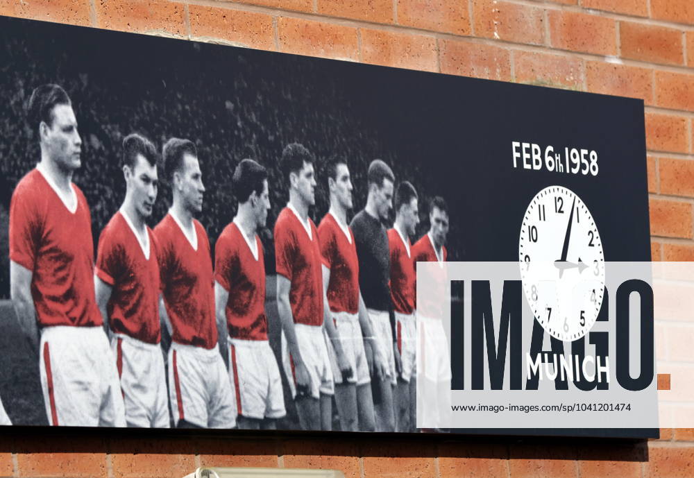 Football - 2023 2024 Premier League - Manchester United, ManU vs Fulham - Old Trafford - Saturday 24th February 2024 Memorial to the victims of the 1958 Munich Air Crash disaster at Old Trafford.