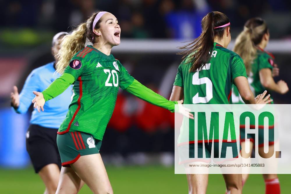 Concacaf W Gold Cup 2024 United States 0-2 Mexico Mayra Pelayo celebrate her goal 0-2 of Mexico during the Group stage, Group A match between United States (USA) and Mexico (Mexico national team, Nationalteam as part of the Concacaf Womens Gold Cup 2024, at Dignity Health Sports Park Stadium on February 26, 2024 in Carson California, United States. CARSON LOS ANGELES CALIFORNIA UNITED STATES