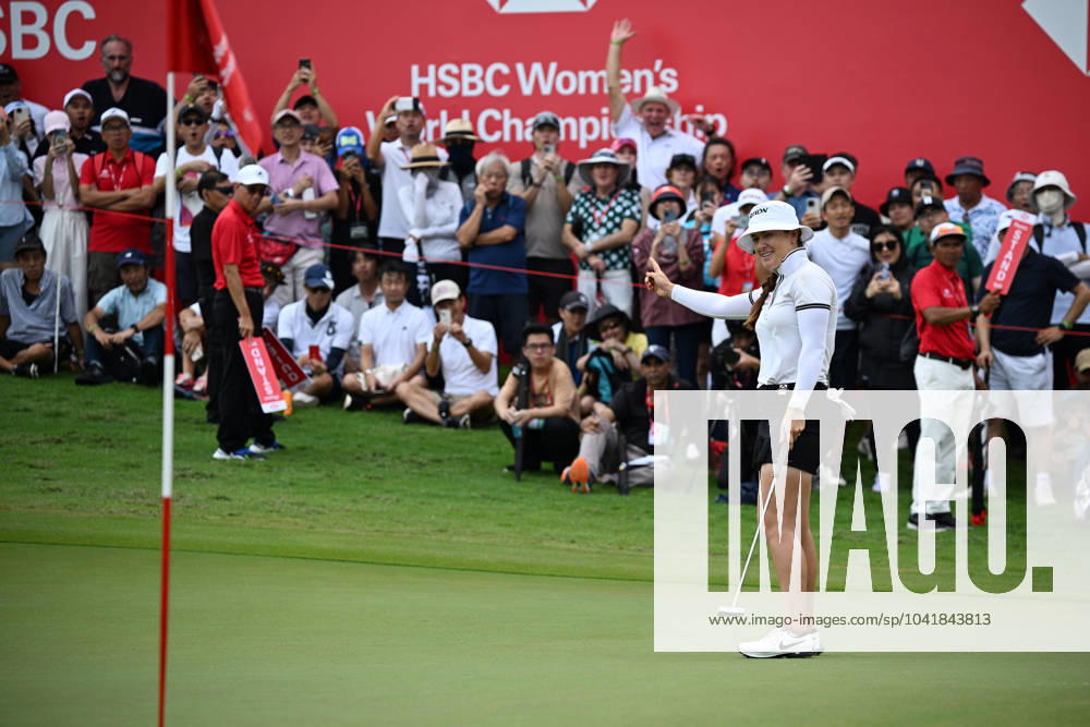 (240303) -- SINGAPORE, March 3, 2024 -- Hannah Green of Australia celebrates after winning the HSBC Women s World Championship, WM, Weltmeisterschaft held at the Singapore s Sentosa Golf Club on March 3, 2024. (Photo by Then Chih Wey Xinhua) (SP)SINGAPORE-GOLF-WOMEN S WORLD CHAMPIONSHIP XinxJiapo