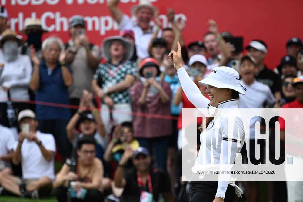 (240303) -- SINGAPORE, March 3, 2024 -- Hannah Green of Australia celebrates after winning the HSBC Women s World Championship, WM, Weltmeisterschaft held at the Singapore s Sentosa Golf Club on March 3, 2024. (Photo by Then Chih Wey Xinhua) (SP)SINGAPORE-GOLF-WOMEN S WORLD CHAMPIONSHIP XinxJiapo