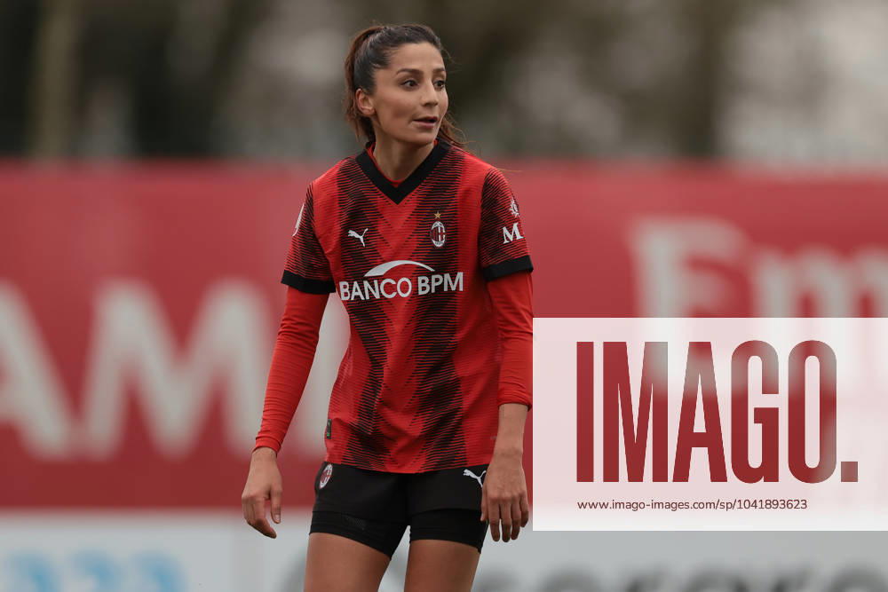 Milan, Italy, 3rd March 2024. Nadia Nadim of AC Milan looks on during the Coppa Italia Femminile Semi-Final - 1st Leg - match at Vismara PUMA House of Football, Milan. Picture credit should read: Jonathan Moscrop Sportimage . SPI-2985-0044