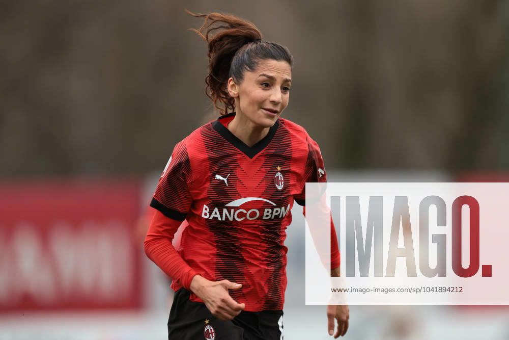 Milan, Italy, 3rd March 2024. Nadia Nadim of AC Milan during the Coppa Italia Femminile Semi-Final - 1st Leg - match at Vismara PUMA House of Football, Milan. Picture credit should read: Jonathan Moscrop Sportimage . SPI-2985-0029