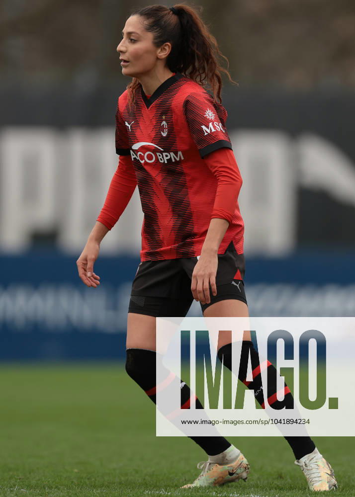 Milan, Italy, 3rd March 2024. Nadia Nadim of AC Milan looks on during the Coppa Italia Femminile Semi-Final - 1st Leg - match at Vismara PUMA House of Football, Milan. Picture credit should read: Jonathan Moscrop Sportimage . SPI-2985-0048