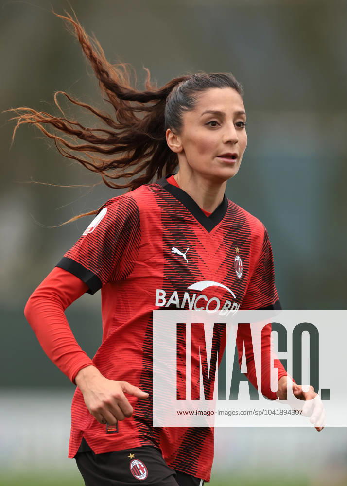 Milan, Italy, 3rd March 2024. Nadia Nadim of AC Milan during the Coppa Italia Femminile Semi-Final - 1st Leg - match at Vismara PUMA House of Football, Milan. Picture credit should read: Jonathan Moscrop Sportimage . SPI-2985-0062