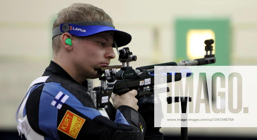 Gyor(Hungary) European Shooting championships 10M Air Rifle men Aleksi Leppa Finland :