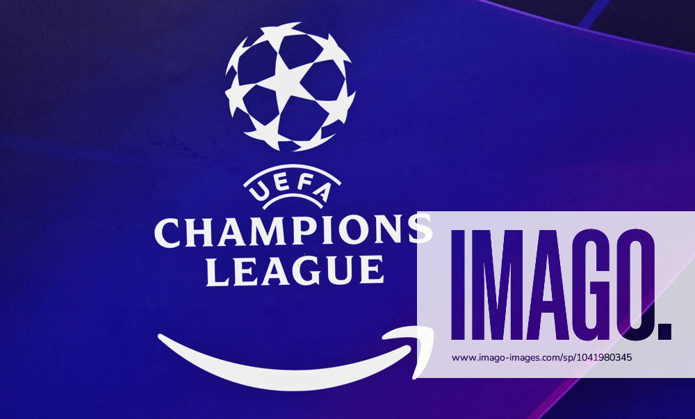 Before the start of the match Logo Champions League CL FC Bayern Muenchen FCB vs Lazio Rome Round of 16 second leg 05 03 2024 DFL REGULATIONS PROHIBIT ANY USE OF PHOTOGRAPHS AS IMAGE SEQUENCES AND OR QUASI VIDEO FC Bayern Muenchen FCB vs Lazio Rome