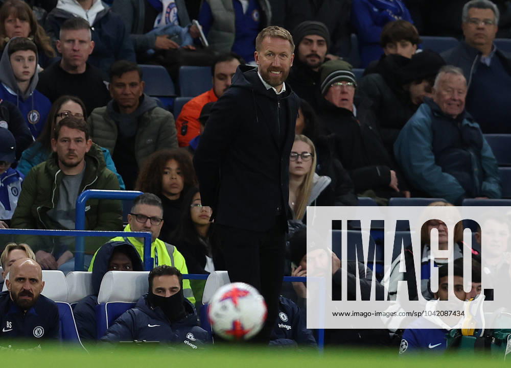 Chelsea v Aston Villa - Premier League - Stamford Bridge April 1, 2023, London: London, England, 1st April 2023. Graham Potter, Manager of Chelsea during the Premier League match at Stamford Bridge, London. London