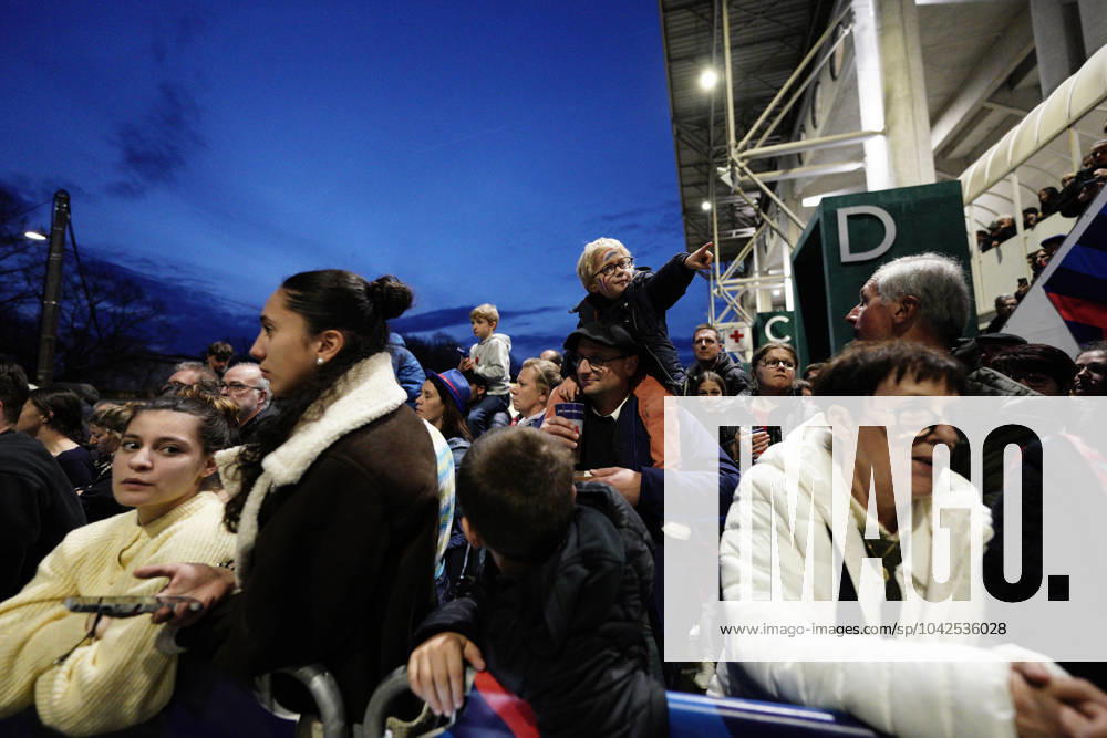 2024 Under 20 Six Nations Championship Round 5, Stade du Hameau, Pau, France 15 3 2024 France U20 vs England U20 France fans await the arrival of the players France fans await the arrival of the players 15 3 2024