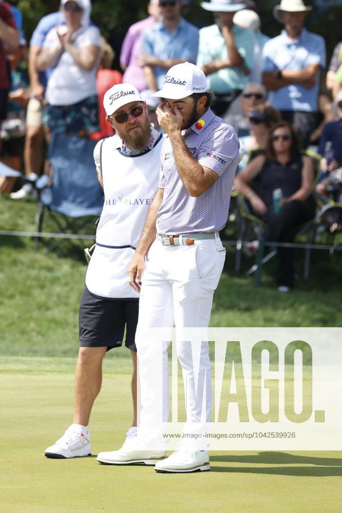 PONTE VEDRA BEACH, FL - MARCH 15: PGA, Golf Herren golfer Max Homa looks dejected after he finishes his second round on the 9th hole during The Players Championship on March 15, 2024, at TPC Sawgrass in Ponte Vedra Beach, Florida. (Photo by Brian Spurlock Icon Sportswire) GOLF: MAR 15 PGA THE PLAYERS Championship Icon24031526