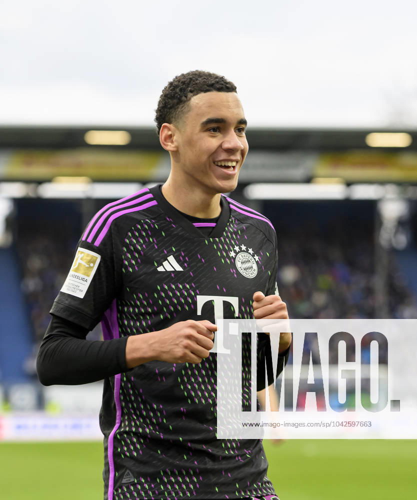 Jubel Jamal MUSIALA M Football 1 Bundesliga, Matchday 26, SV Darmstadt 98 DA FC Bayern Muenchen M 2 5, am 16 03 2024 in Darmstadt Germany DFL regulations prohibit any use of photographs as image sequences and or quasi video Â