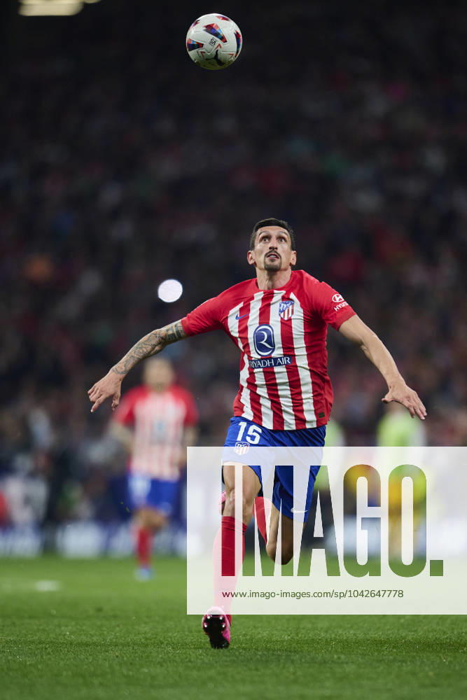LaLiga EA Sports, Atletico de Madrid v FC Barcelona, Barca MADRID, SPAIN - MARCH 17: Stefan Savic Centre-Back of Atletico de Madrid in action during the LaLiga EA Sports match between Club Atletico de Madrid and FC Barcelona at Civitas Metropolitano Stadium on March 17, 2024 in Madrid, Spain. (Photo By Francisco Macia Photo Players Images) Madrid Civitas Metropolitano Stadium Madrid Spain