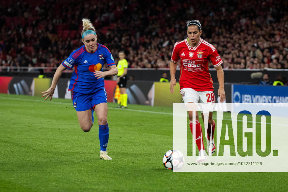 Lisbon, Portugal, March 19 2024: Andrea Falcon (28 SL Benfica) in action during the UEFA Womens Champions League game between SL Benfica and Olympique Lyonnais at Estadio do Lisboa e Benfica in Lisbon, Portugal. (Pedro Porru SPP)