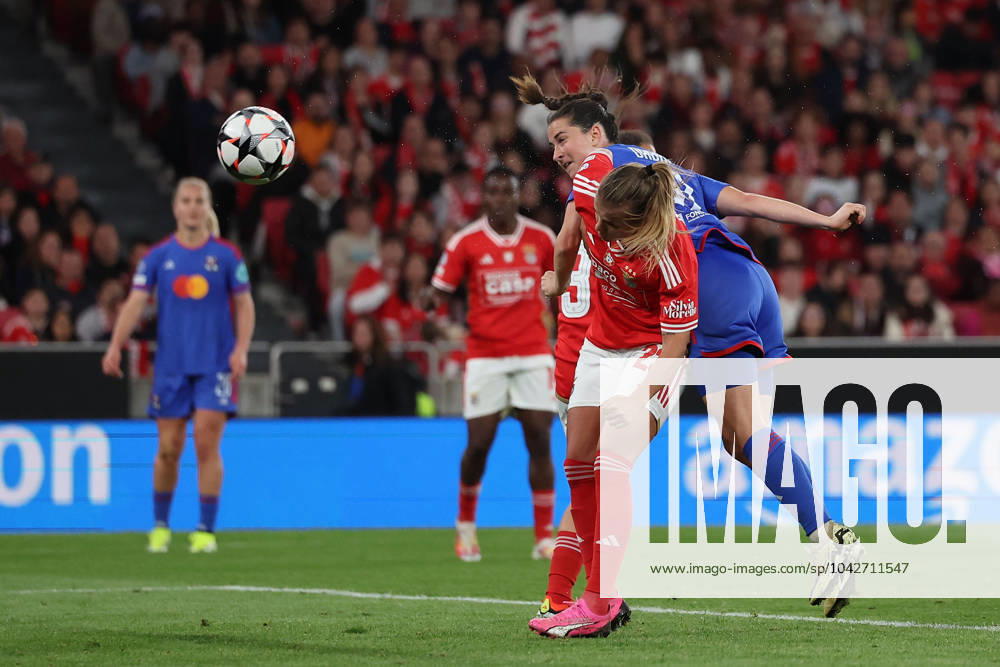 UEFA Women s Champions League 2023 24 1 4 Final SL Benfica Olympique Lyon, Goal for 1 2 Sara Daebritz Olympique Lyon , Ana Seica SL Benfica , Anna Casper SL Benfica ,