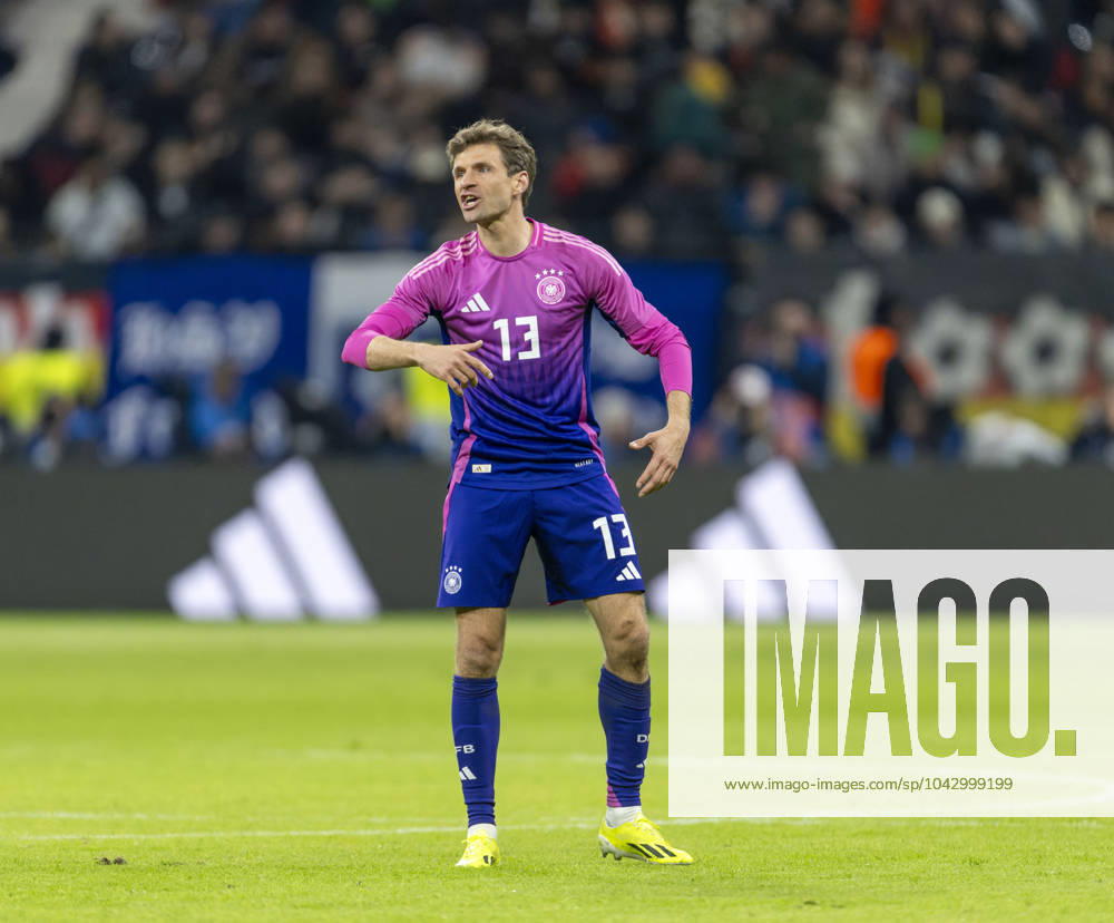 Football national teams friendlies 2024, Germany Netherlands, at the Deutsche Bank Park stadium in Frankfurt am Main, Thomas Müller Germany gives instructions