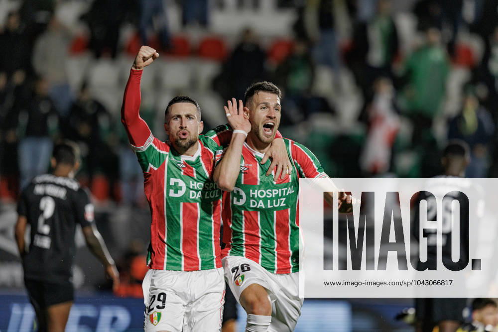 Leonel Bucca celebrates after scoring goal during Liga Portugal game between CF Estrela Amadora and Sporting CP at Estadio Jose Gomes, Amadora, Lisbon, Portugal. (Maciej Rogowski) Lisbon Estadio Jose Gomes Portugal