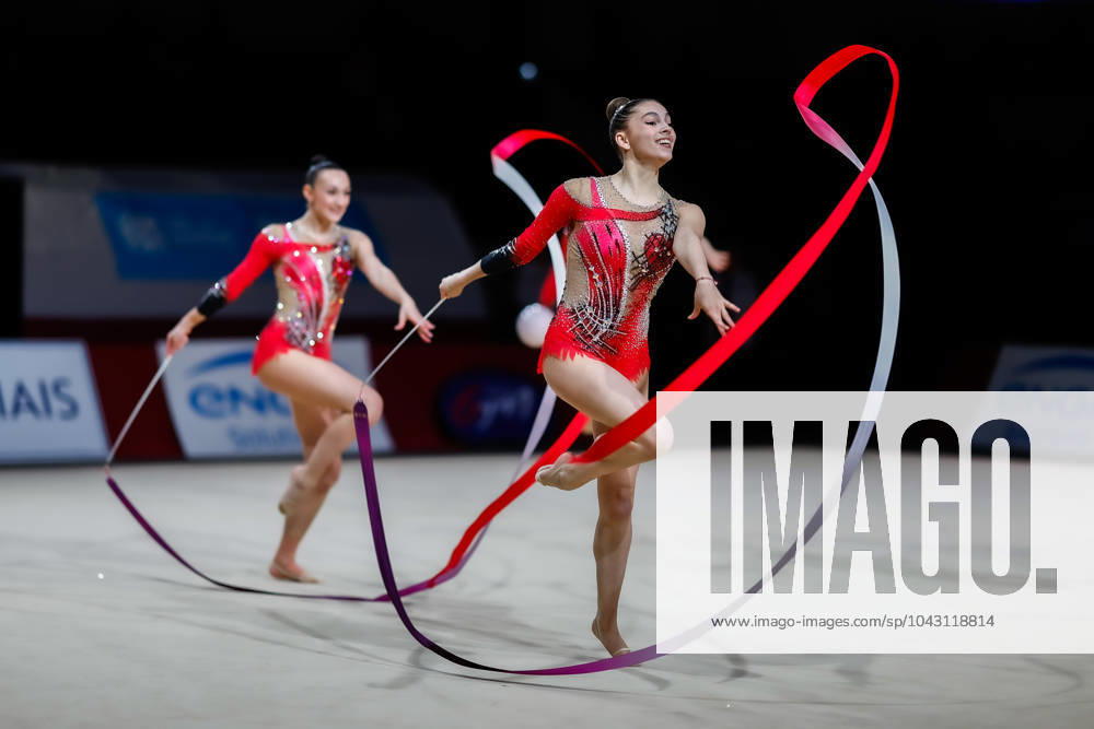 35th Grand Prix Internationaux de Thiais 30 03 2024 Senior Group France Eleonore Caburet, Ainhoa Dot, Manelle Inaho, Celia Joseph Noel, Justine Lavit, Lozea Vilarino at All Around 35th Grand Prix Internationaux de Thiais on 30 03 2024 in the Palais Omnisports in Thiais France