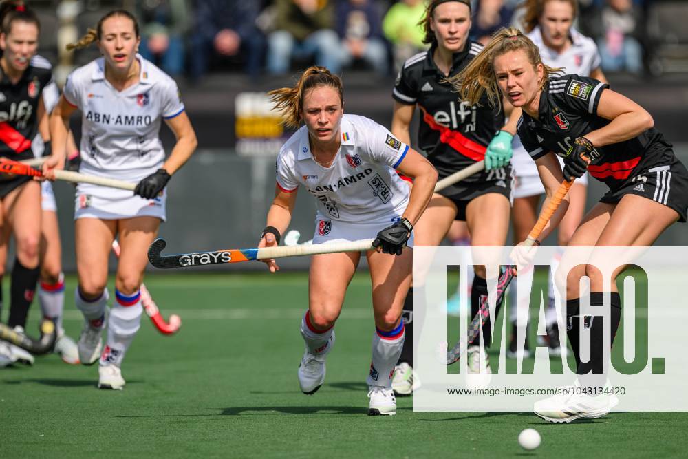 KW13 AMSTELVEEN, 31-03-2024, Wagener Stadion, Euro Hockey League FINAL4 Women 2023-24. Lisa Post and Freeke Moes during the game Amsterdam - SCHC. Amsterdam - SCHC x24869522x