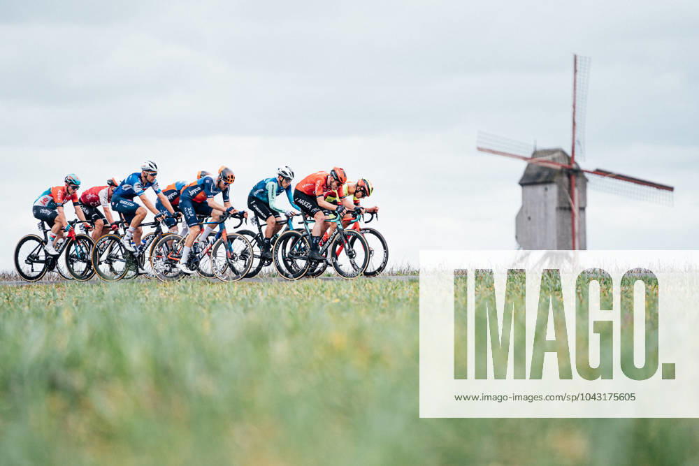 KW13 2024 Ronde Van Vlaanderen Picture by Zac Williams SWpix.com - 31 03 2024 - Cycling - 2024 Ronde Van Vlaanderen - The breakaway. windmill Oudenaarde Belgium