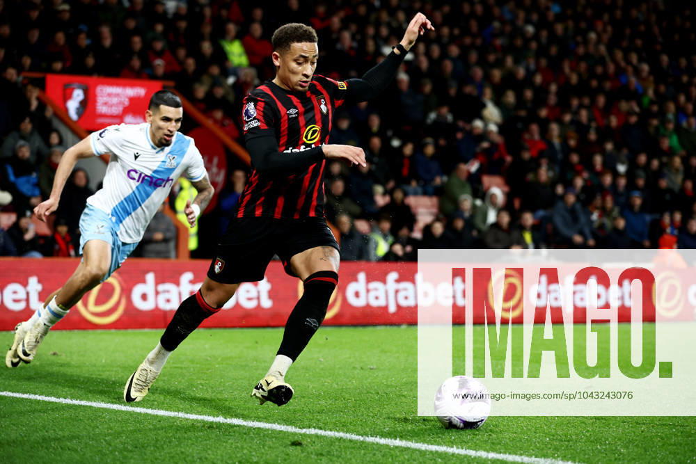 Marcus Tavernier of AFC Bournemouth and Daniel Munoz of Crystal Palace. AFC Bournemouth v Crystal Palace, Premier League, Football, Vitality Stadium, Bournemouth, UK - 02 Apr 2024