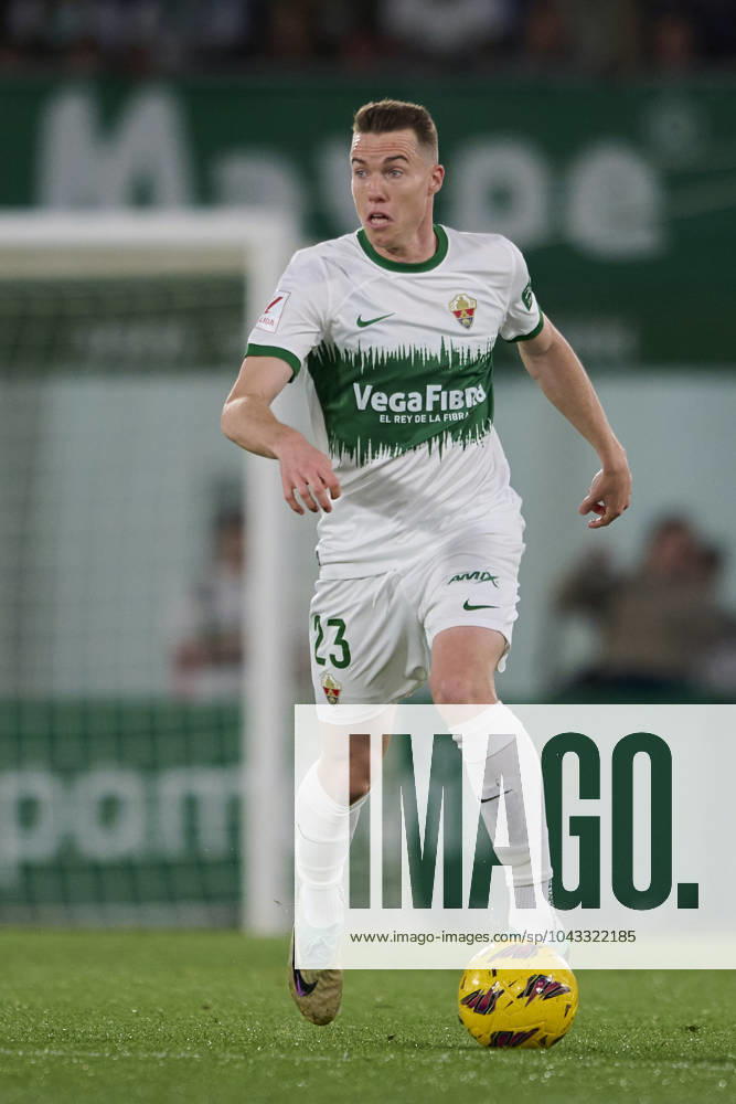 LaLiga Hypermotion, Elche CF v Real Oviedo ELCHE, SPAIN - APRIL 5: Carlos Clerc Left-Back of Elche CF runs with the ball during the LaLiga Hypermotion match between Elche CF and Real Oviedo at Manuel Martinez Valero Stadium, on April 5, 2024 in Elche, Spain. (Photo By Francisco Macia Photo Players Images) Elche Estadio Manuel Martinez Valero Alicante Spain