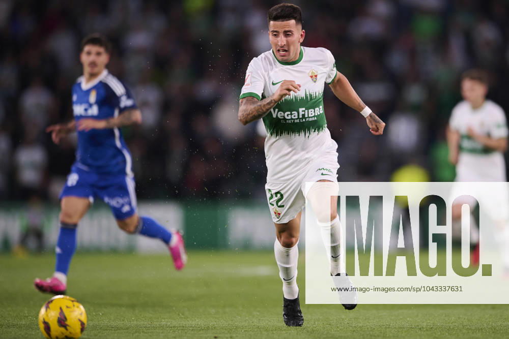 LaLiga Hypermotion, Elche CF v Real Oviedo ELCHE, SPAIN - APRIL 5: Nico Fernandez Left-Back of Elche CF runs with the ball during the LaLiga Hypermotion match between Elche CF and Real Oviedo at Manuel Martinez Valero Stadium, on April 5, 2024 in Elche, Spain. (Photo By Francisco Macia Photo Players Images) Elche Estadio Manuel Martinez Valero Alicante Spain