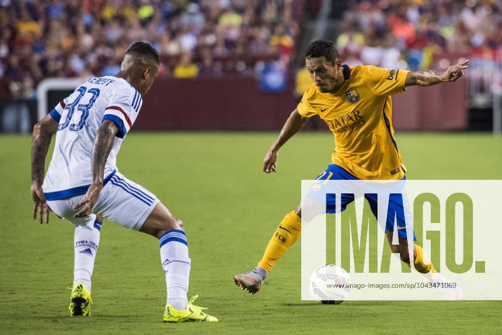 Soccer 2015: Chelsea vs Barcelona JUL 28 July 28, 2015, MD: 21 Barcelona D Adriano during the International Champions Cup match between Chelsea FC and FC Barcelona, Barca at FedEx Field in Landover, MD. Jacob Kupferman CSM Landover MD United States of America