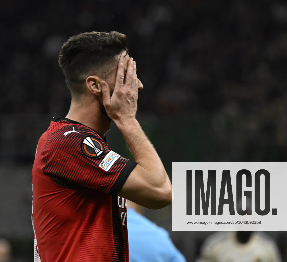 Foto IPP Paolo Bona Milano 11 04 2024 UEFA Europa League di Calcio stagione 2023 2024 partita Milan-Roma Nella foto Olivier Giroud Italy Photo Press Worldwide Copyright italy Italy ITALY