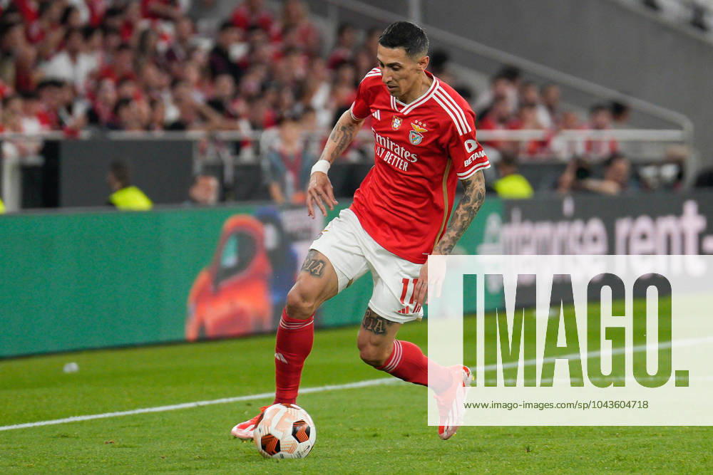 SL Benfica Vs Olympique de Marseille in Lisbon, Portugal - 11 Apr 2024 Angel Di Maria of SL Benfica in action during the UEFA Europa League Quarter-finals 1st leg football match between SL Benfica and Olympique de Marseille at Estadio da Luz. Final score: SL Benfica 2:1 Olympique de Marseille Lisbon Portugal