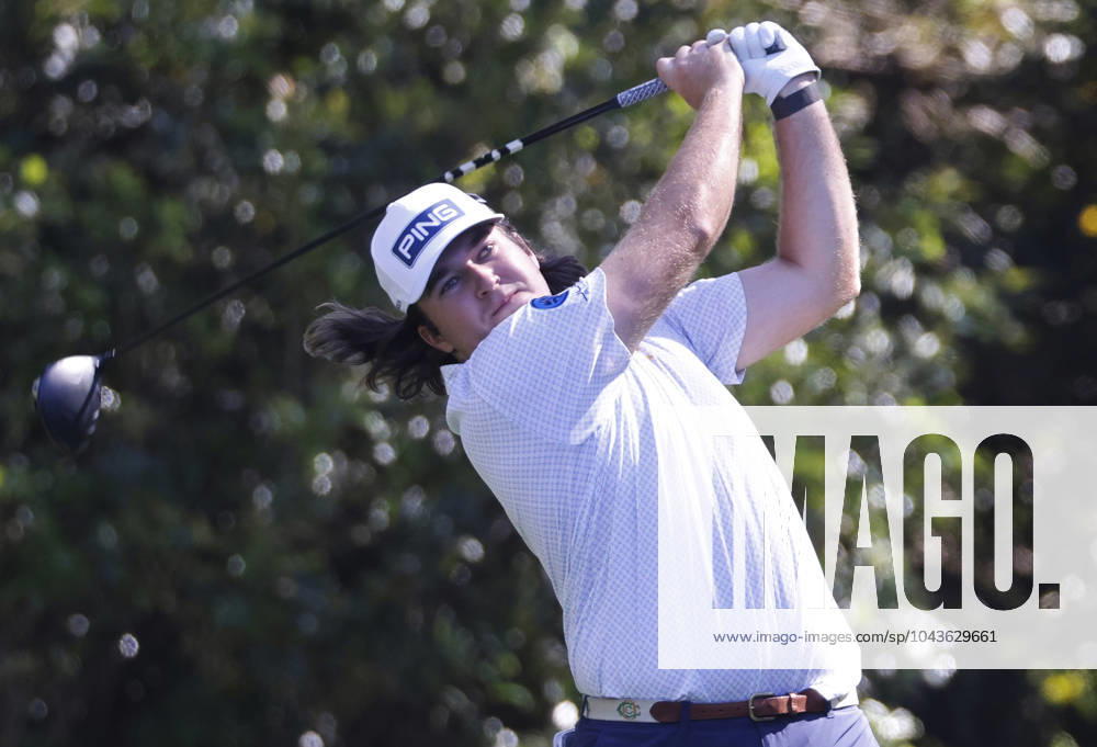Neal Shipley drives off the eleventh tee in the second round of the Masters Tournament at Augusta National Golf Club in Augusta, Georgia on Friday, April 12, 2024. AUG20240412516 TANNENxMAURY