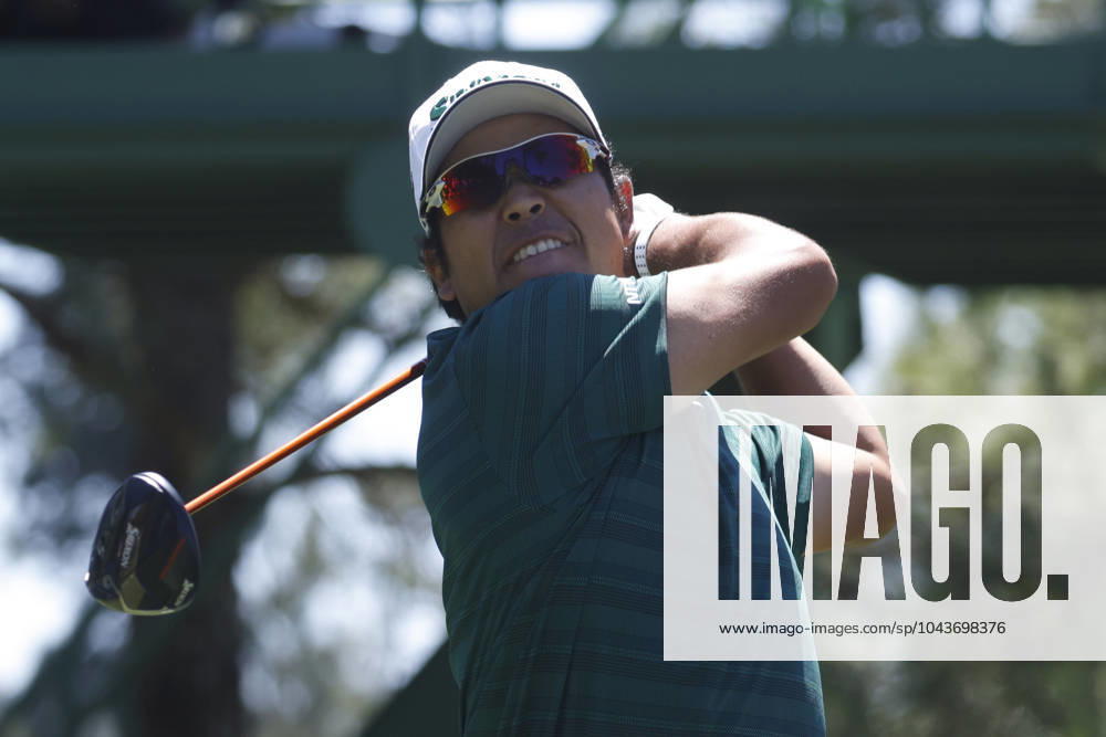 Japan s Hideki Matsuyama tees off on the eighteenth hole during the third round of the Masters Tournament at Augusta National Golf Club in Augusta, Georgia on Saturday, April 13, 2024. Matsuyama finished the day at five-over-par. AUG20240413501 TANNENxMAURY