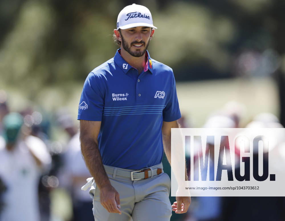Max Homa walks onto the green on the second hole during the third round of the Masters Tournament at Augusta National Golf Club in Augusta, Georgia on Saturday, April 13, 2024. AUG20240413521 TANNENxMAURY