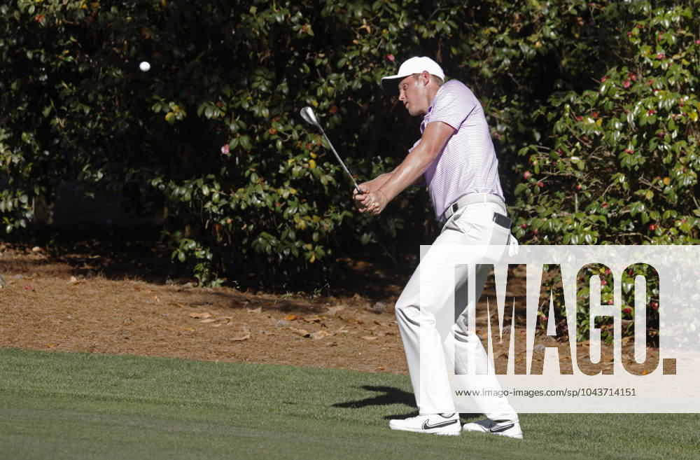 Australia s Cam Davis chips to the tenth green during the third round of the Masters Tournament at Augusta National Golf Club in Augusta, Georgia on Saturday, April 13, 2024. AUG20240413539 TANNENxMAURY