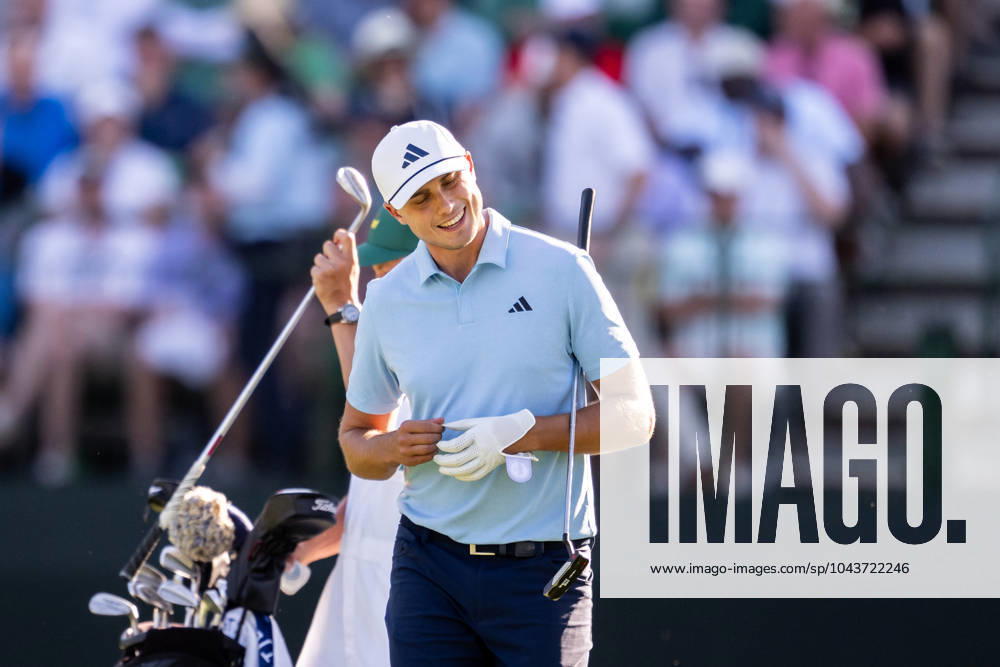 Ludvig Aberg of Sweden reacts during the third round of the 2024 Masters Golf Tournament on April 13, 2024 in Augusta Photo Petter Arvidson BILDBYRAN code PA PA0794 bbeng golf masters the masters Augusta us masters sverige depp