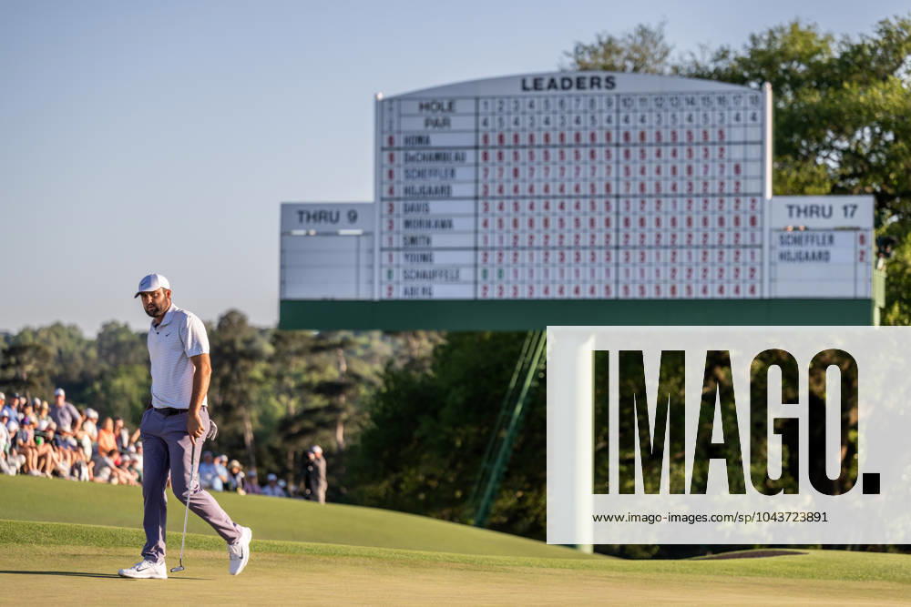 Scottie Scheffler of the United States during the third round of the 2024 Masters Golf Tournament on April 13, 2024 in Augusta Photo Petter Arvidson BILDBYRAN kod PA PA0794 bbeng golf masters the masters Augusta us masters