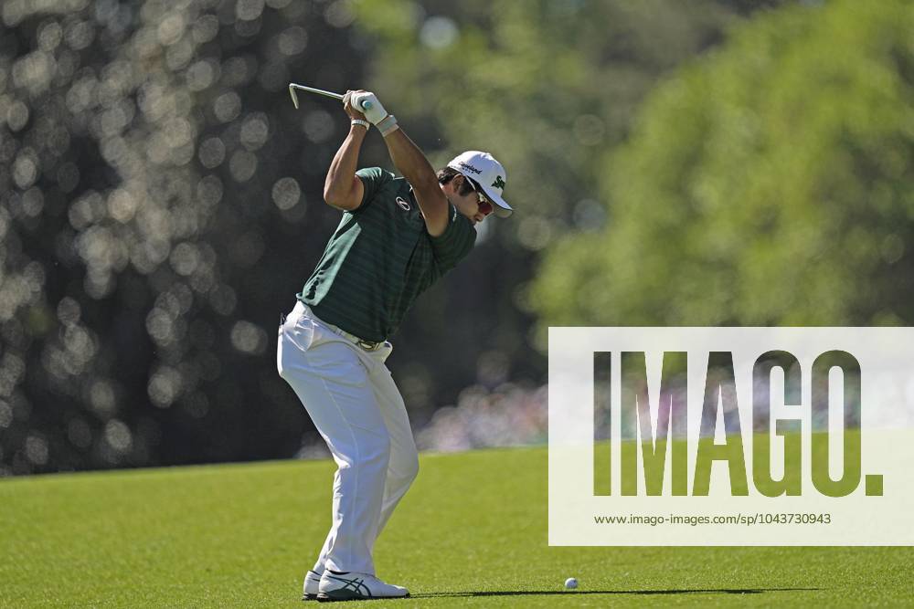 Golf: Masters Tournament Japan s Hideki Matsuyama plays a shot on the fifth hole during the third round of the Masters Tournament at Augusta National Golf Club in Augusta, Georgia, on April 13, 2024. A14AA0002706517P
