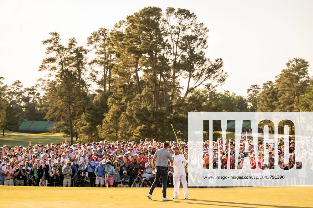 Ludvig Aberg of Sweden on the 18th green during the final round of the 2024 Masters Golf Tournament on April 14, 2024 in Augusta Photo Petter Arvidson BILDBYRAN kod PA PA0795 bbeng golf masters the masters Augusta us masters
